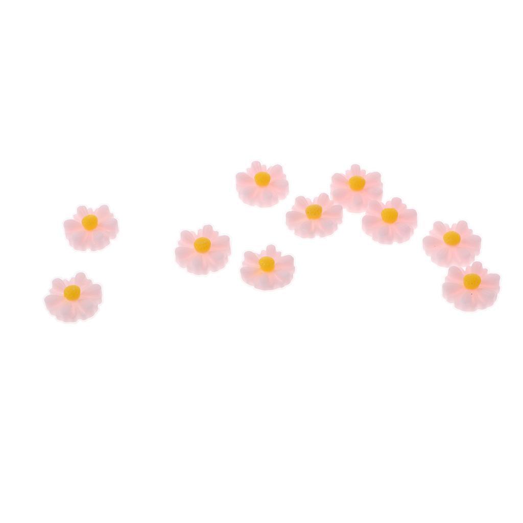 Max 10pcs Cut Daisy Flower Charms for cell phone decorations, clothes pink - Aladdin Shoppers
