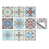 Max 10pcs Vintage Tiles Stickers Bathroom Kitchen PVC Wall Stickers Decals H