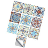 Max 10pcs Vintage Tiles Stickers Bathroom Kitchen PVC Wall Stickers Decals H - Aladdin Shoppers