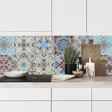 Max 10pcs Vintage Tiles Stickers Bathroom Kitchen PVC Wall Stickers Decals H - Aladdin Shoppers