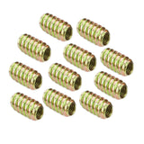 Max 10Pcs Wood Insert Interface Screws Threads Bolts Nuts Fixing Furniture M6*15 - Aladdin Shoppers