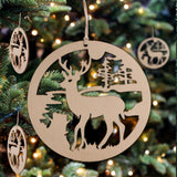 Max 10pcs Wooden Deer Hanging Pendants Ornaments Christmas Tree Decorations - Aladdin Shoppers