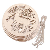 Max 10pcs Wooden Deer Hanging Pendants Ornaments Christmas Tree Decorations - Aladdin Shoppers