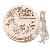 Max 10pcs Wooden Deer Hanging Pendants Ornaments Christmas Tree Decorations - Aladdin Shoppers