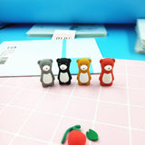 Max 10pcs/Pack Attractive Cartoon Bear Animals Pencil Erasers for Kid Multicolor - Aladdin Shoppers