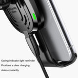 Max 10W Fast Wireless Charger Gravity Car Mount Phone Holder Stander Silver - Aladdin Shoppers