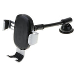 Max 10W Fast Wireless Charger Gravity Car Mount Phone Holder Stander Silver - Aladdin Shoppers