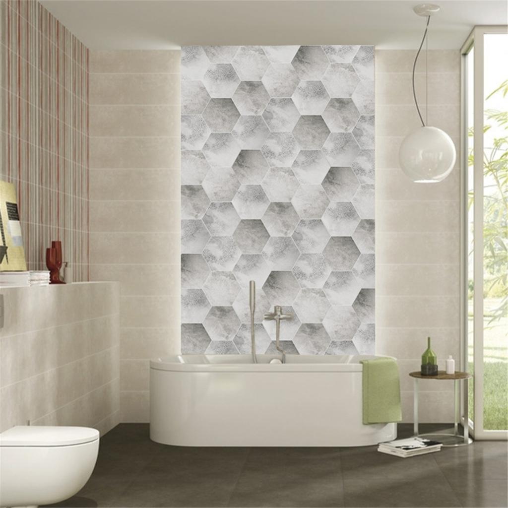 Max 10xHexagonal Wall Floor Sticker Kitchen Bathroom Home Decor Non-Slip Style-2 - Aladdin Shoppers