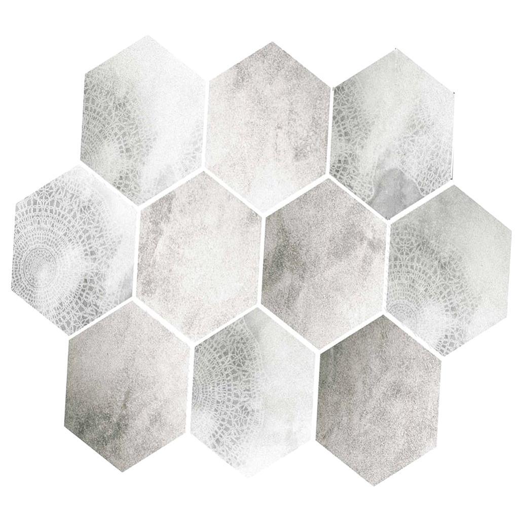 Max 10xHexagonal Wall Floor Sticker Kitchen Bathroom Home Decor Non-Slip Style-2 - Aladdin Shoppers