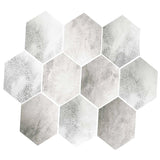Max 10xHexagonal Wall Floor Sticker Kitchen Bathroom Home Decor Non-Slip Style-2 - Aladdin Shoppers