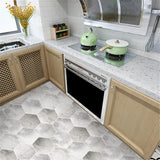 Max 10xHexagonal Wall Floor Sticker Kitchen Bathroom Home Decor Non-Slip Style-2 - Aladdin Shoppers