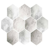 Max 10xHexagonal Wall Floor Sticker Kitchen Bathroom Home Decor Non-Slip Style-2 - Aladdin Shoppers
