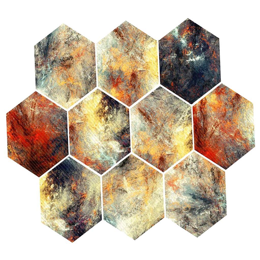 Max 10xHexagonal Wall Floor Sticker Kitchen Bathroom Home Decor Non-Slip Style-4 - Aladdin Shoppers