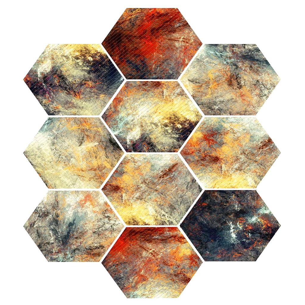 Max 10xHexagonal Wall Floor Sticker Kitchen Bathroom Home Decor Non-Slip Style-4 - Aladdin Shoppers
