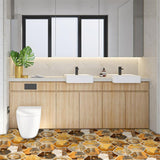 Max 10xHexagonal Wall Floor Sticker Kitchen Bathroom Home Decor Non-Slip Style-5 - Aladdin Shoppers