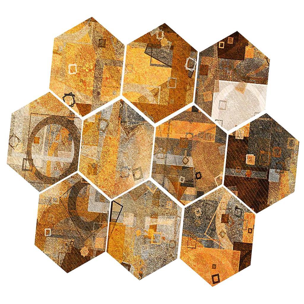 Max 10xHexagonal Wall Floor Sticker Kitchen Bathroom Home Decor Non-Slip Style-5 - Aladdin Shoppers