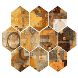 Max 10xHexagonal Wall Floor Sticker Kitchen Bathroom Home Decor Non-Slip Style-5 - Aladdin Shoppers