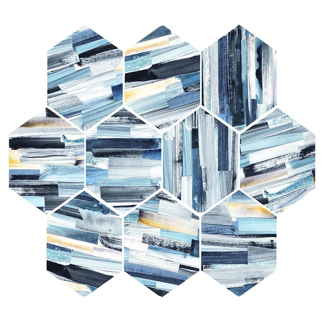 Max 10xHexagonal Wall Floor Sticker Kitchen Bathroom Home Decor Non-Slip Style-7 - Aladdin Shoppers