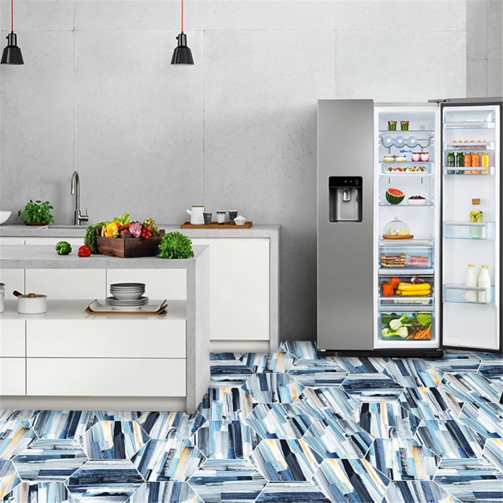 Max 10xHexagonal Wall Floor Sticker Kitchen Bathroom Home Decor Non-Slip Style-7 - Aladdin Shoppers