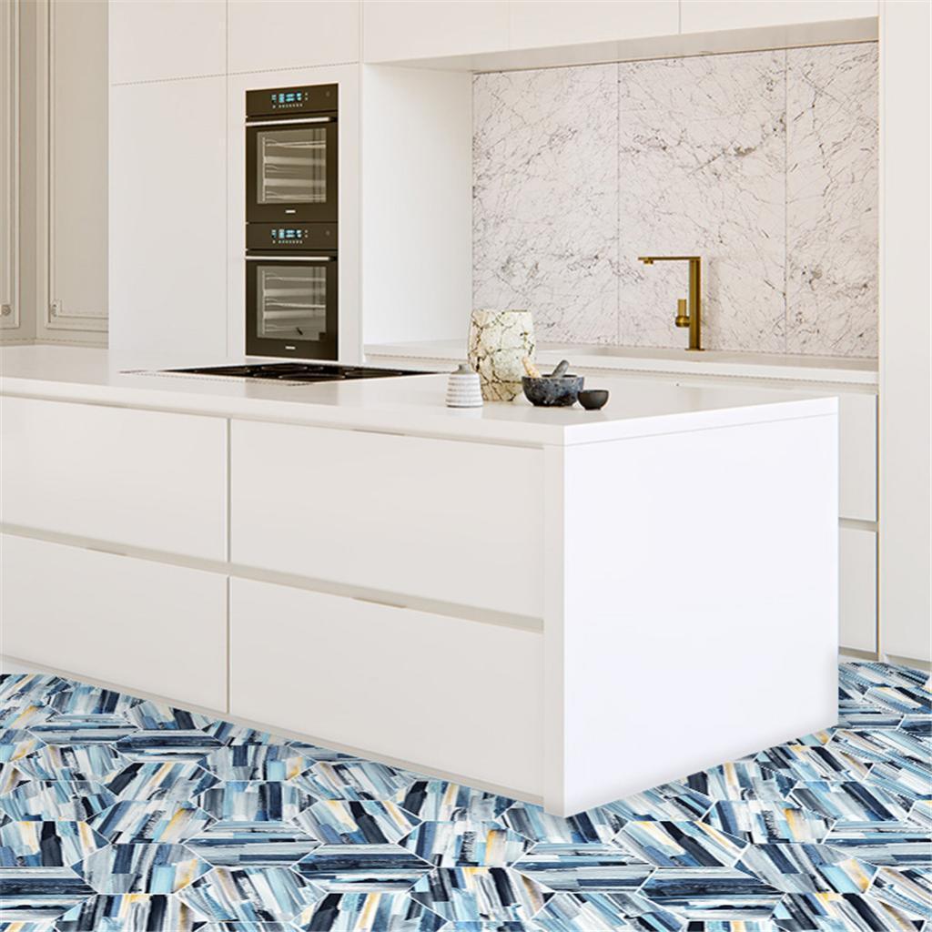 Max 10xHexagonal Wall Floor Sticker Kitchen Bathroom Home Decor Non-Slip Style-7 - Aladdin Shoppers