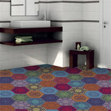Max 10xHexagonal Wall Floor Sticker Kitchen Bathroom Home Decor Non-Slip Style-8 - Aladdin Shoppers