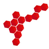 Max 12Pcs Hexagon Mirror Wall Stickers Removable Art Wall Decal for DIY Home Red - Aladdin Shoppers