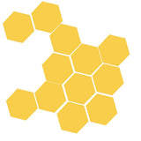 Max 12pcs Hexagonal Shaped Plastic 3D Mirror Effect Wall Stickers Gold - Aladdin Shoppers