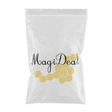 Max 12pcs Hexagonal Shaped Plastic 3D Mirror Effect Wall Stickers Gold - Aladdin Shoppers