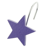 Max 12pcs Resin Star Shape Shower Curtain Hook Drapery Sliding Hangers Purple - Aladdin Shoppers
