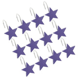 Max 12pcs Resin Star Shape Shower Curtain Hook Drapery Sliding Hangers Purple - Aladdin Shoppers