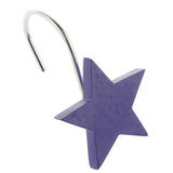 Max 12pcs Resin Star Shape Shower Curtain Hook Drapery Sliding Hangers Purple - Aladdin Shoppers