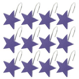 Max 12pcs Resin Star Shape Shower Curtain Hook Drapery Sliding Hangers Purple - Aladdin Shoppers