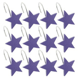 Max 12pcs Resin Star Shape Shower Curtain Hook Drapery Sliding Hangers Purple - Aladdin Shoppers