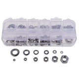 Max 137PCS M2-M8 304 Washer And Hex Nuts Set Kit Flat Washer Nuts Assortment - Aladdin Shoppers