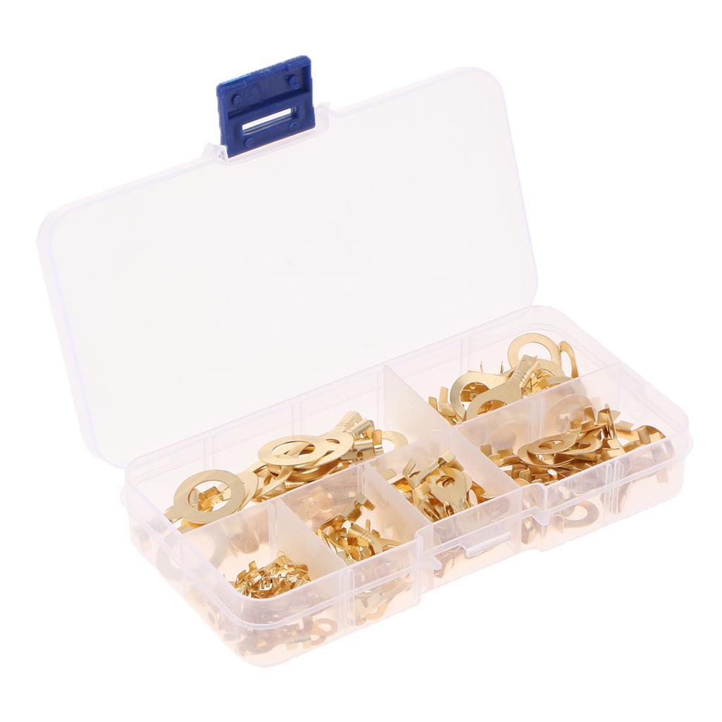 Max 150pcs Insulated Ring Cable Lugs Assorted Ring Eyes Assortment Kit - Aladdin Shoppers