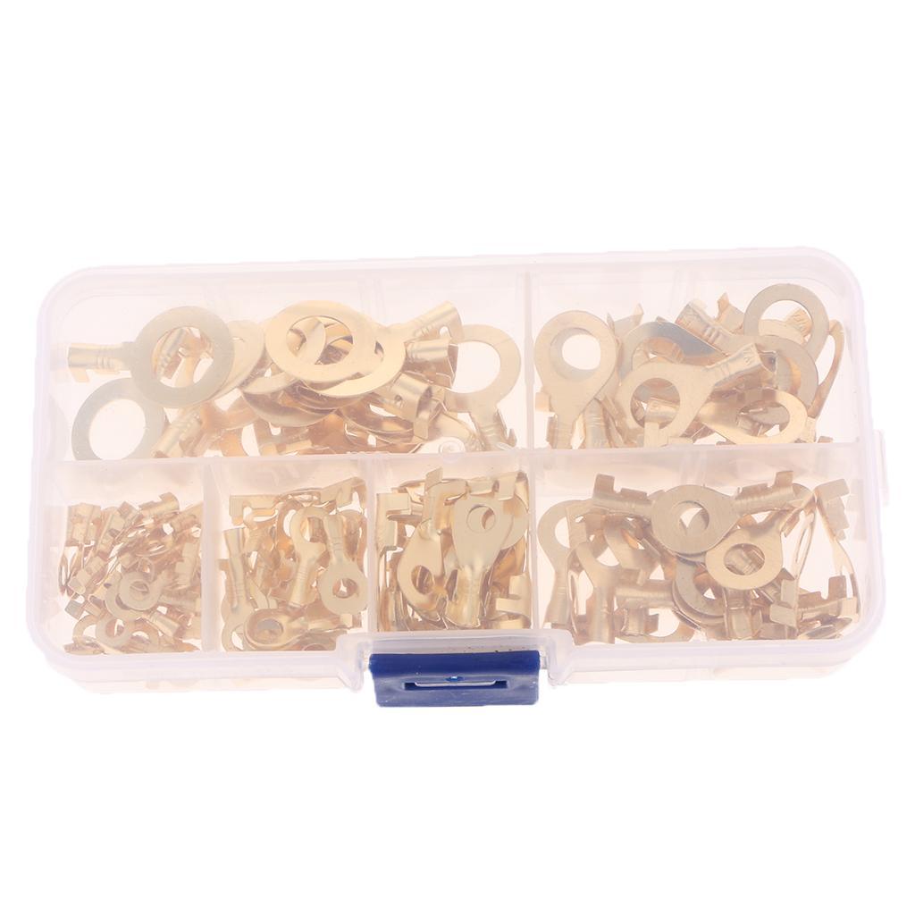 Max 150pcs Insulated Ring Cable Lugs Assorted Ring Eyes Assortment Kit - Aladdin Shoppers