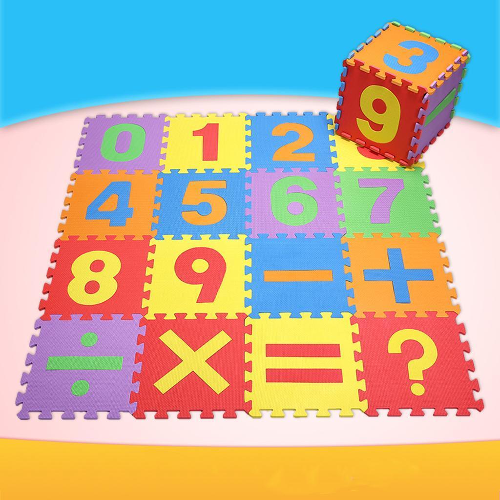 ⚡️Buy Max 16 Pieces Arithmetic Numbers Foam Puzzle Exercise Mat ...