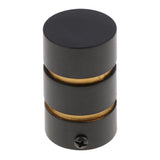 Max 1Pcs Curtain Rod Head/Ends/Drapery Pole Finals Dia 28mm Black Cylinder - Aladdin Shoppers