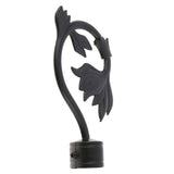 Max 1Pcs Curtain Rod Head/Ends/Drapery Pole Finals Dia 28mm Black Tail - Aladdin Shoppers