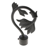 Max 1Pcs Curtain Rod Head/Ends/Drapery Pole Finals Dia 28mm Black Tail - Aladdin Shoppers
