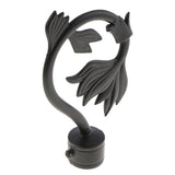 Max 1Pcs Curtain Rod Head/Ends/Drapery Pole Finals Dia 28mm Black Tail - Aladdin Shoppers