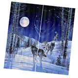Max 2 Panel Set Digital Printing Curtains 3D Animals Snow Wolves-75x166cm - Aladdin Shoppers