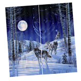 Max 2 Panel Set Digital Printing Curtains 3D Animals Snow Wolves-75x166cm - Aladdin Shoppers