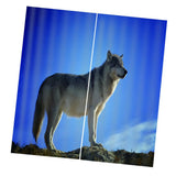 Max 2 Panel Set Digital Printing Curtains 3D Animals Standing Wolf-85x200cm - Aladdin Shoppers