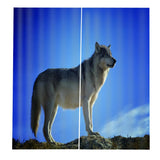 Max 2 Panel Set Digital Printing Curtains 3D Animals Standing Wolf-85x200cm - Aladdin Shoppers