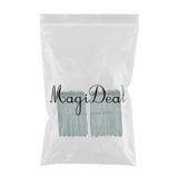 Max 2 Panels Embroidered Lace Window Voile Sheer Curtain Tiers 74*61cm Blue - Aladdin Shoppers