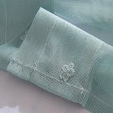 Max 2 Panels Embroidered Lace Window Voile Sheer Curtain Tiers 74*61cm Blue - Aladdin Shoppers