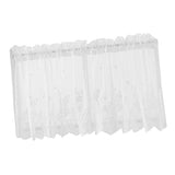 Max 2 Panels Embroidered Lace Window Voile Sheer Curtain Tiers 74*61cm White - Aladdin Shoppers