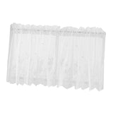 Max 2 Panels Embroidered Lace Window Voile Sheer Curtain Tiers 74*61cm White - Aladdin Shoppers