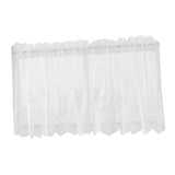 Max 2 Panels Embroidered Lace Window Voile Sheer Curtain Tiers 74*61cm White - Aladdin Shoppers